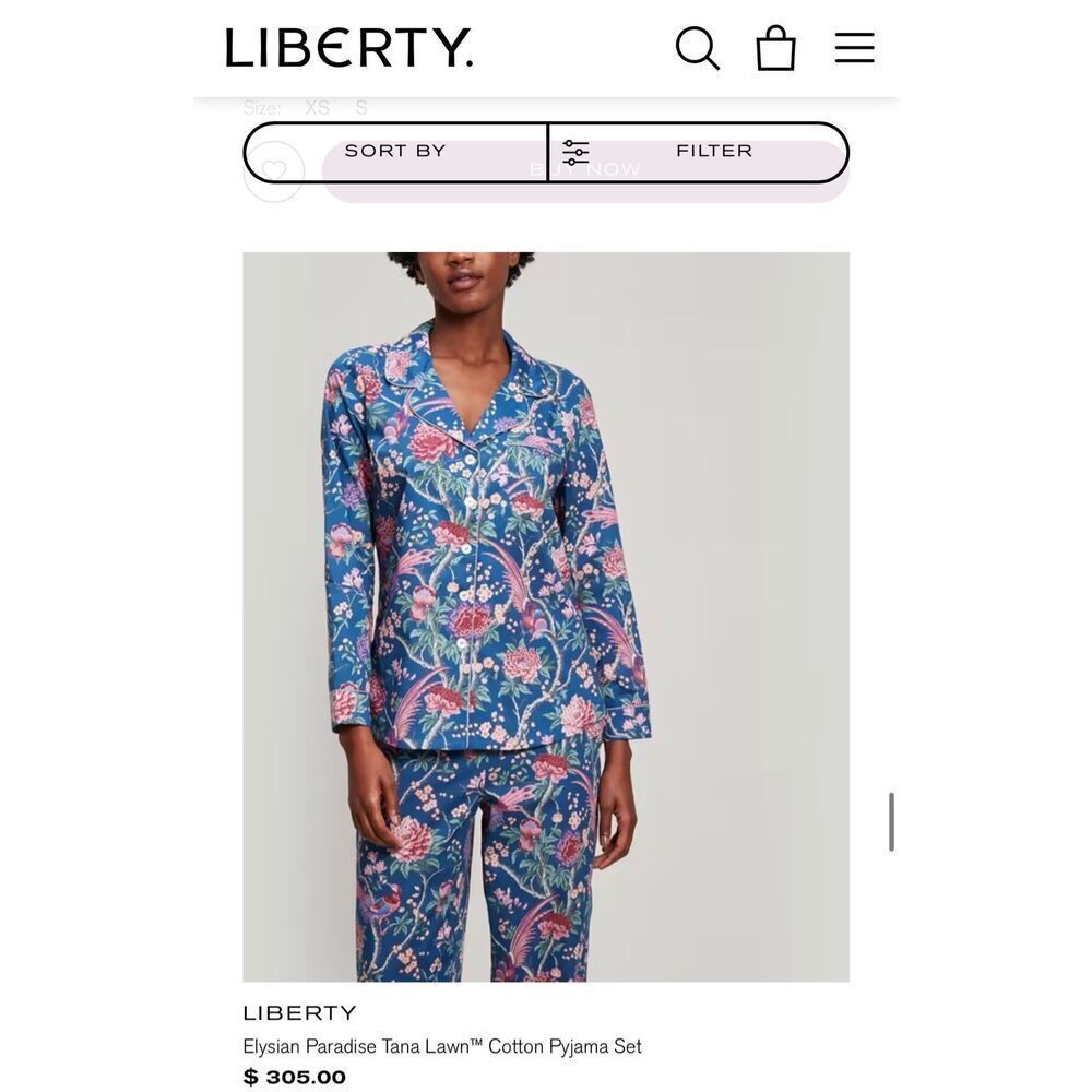 Printed Long Sleeve Pajama Set - Burgundy Floral - Picture 2 of 14